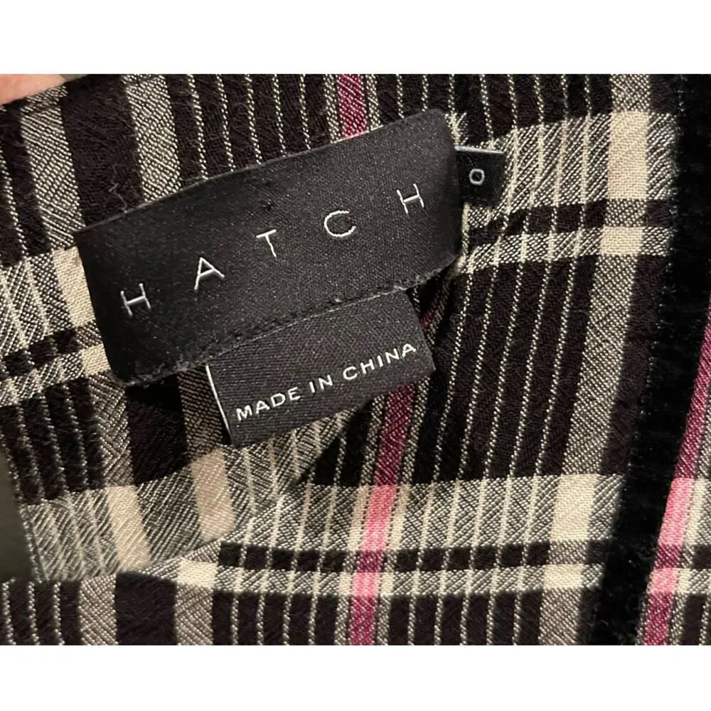 HATCH The Esme Plaid Striped Long Sleeve Maternity Dress - Picture 3 of 7